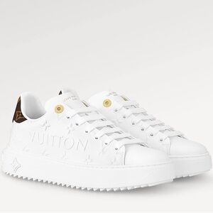 Louis Vuitton White Embossed Sneakers